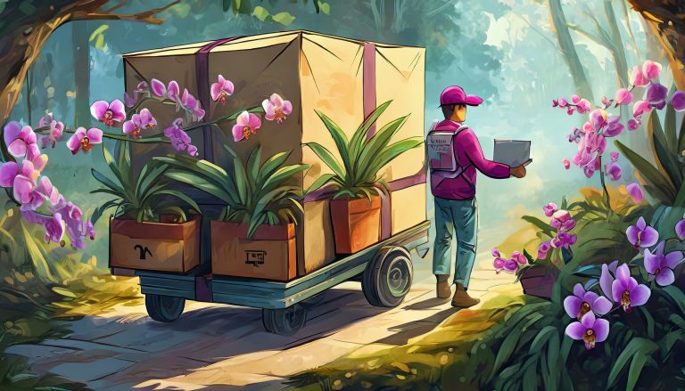 Firefly Paketbote Bringt Ein Paket Voller Orchideen 47325